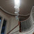 Spiral Design 6 Light Chandeliers with Crystal Accents for High Ceilings, Foyer, Entryway, Staircase, 87" High, Silver