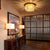 11.8 In. 4-Light Gold Finish Drum Style Flush Mount with Crystal Accents and No Bulbs Included