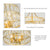 Modern 12.6 in. 4-Light Round Gold Drum Semi Flush Mount Ceiling Light with Clear Crystal Glass With No Bulbs Included