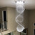SEFINN FOUR High Ceiling Crystal Chandelier Foyer Entry Staircase Chandelier with Crystal Accents, H79"xW24", Chrome Finish