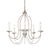 Sefinn Four Candle Chandelier, Pendant French Country Light Fixture, Elegant Candle Chandelier with Crystal Chain, Light Fixture for Living Room, Dining Room, Entryway, Height