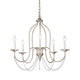 Sefinn Four Candle Chandelier, Pendant French Country Light Fixture, Elegant Candle Chandelier with Crystal Chain, Light Fixture for Living Room, Dining Room, Entryway, Height