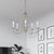 Sefinn Four Candle Chandelier, Pendant French Country Light Fixture, Elegant Candle Chandelier with Crystal Chain, Light Fixture for Living Room, Dining Room, Entryway, Height