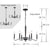 Sefinn Four 6-Light Farmhouse Chandelier, Pendant Candle Chandelier, Candle Light Fixture, Black Arms Candle Base