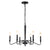 Sefinn Four 6-Light Farmhouse Chandelier, Pendant Candle Chandelier, Candle Light Fixture, Black Arms Candle Base