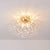 8 - Light Flush Mount Sputnik Crystal Beaded Chandelier