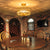 Modern 12.6 in. 4-Light Round Gold Drum Semi Flush Mount Ceiling Light with Clear Crystal Glass With No Bulbs Included
