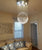 Single Ball Shape K9 Crystal Chandelier, Modern 6-Light Lamp for Bedroom, Living Room, Dining Room
