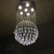 Single Ball Shape K9 Crystal Chandelier, Modern 6-Light Lamp for Bedroom, Living Room, Dining Room