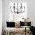 SEFINN FOUR Farmhouse Chandelier, 9-Light 2-Tier French Country Candle Chandelier for Dining Room, Living Room, Bedroom, Gold