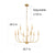SEFINN FOUR Farmhouse Chandelier, 9-Light 2-Tier French Country Candle Chandelier for Dining Room, Living Room, Bedroom, Gold