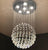 Single Ball Shape K9 Crystal Chandelier, Modern 6-Light Lamp for Bedroom, Living Room, Dining Room