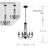 SEFINN FOUR 5-Light Farmhouse Chandelier, Candle Style Metal Chandelier, Black Retro Light Fixture for Dining Room, Living Room, Indoor