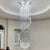 SEFINN FOUR High Ceiling Crystal Chandelier Foyer Entry Staircase Chandelier with Crystal Accents, H79"xW24", Chrome Finish