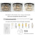 11.8 In. 4-Light Black Finish Drum Style Flush Mount with Crystal Accents and No Bulbs Included