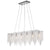 Sefinn Four 6-Light Rectangular Chandelier with Crystal Accents, Chrome Finish