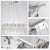 Sefinn Four 6-Light Rectangular Chandelier with Crystal Accents, Chrome Finish