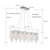 Sefinn Four 6-Light Rectangular Chandelier with Crystal Accents, Chrome Finish