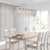 Sefinn Four 6-Light Rectangular Chandelier with Crystal Accents, Chrome Finish