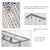 Sefinn Four 6-Light Rectangular Chandelier with Crystal Accents, Chrome Finish