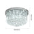 SEFINN FOUR Flush Mount Ceiling Chandelier, K9 Crystal Raindrop Light, Modern Dimmable Light Fixture, for Bed Room, Living Room, Bathroom, 20" Wide, Silver
