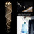 Spiral Design 6 Light Chandeliers with Crystal Accents for High Ceilings, Foyer, Entryway, Staircase, 87" High, Silver