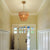 Boho 1-Light Hand-Woven Rattan Round Pendant Brass Chandelier for Kitchen Island, Living Room, with No Bulbs Included