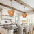 Boho 1-Light Hand-Woven Rattan Round Pendant Brass Chandelier for Kitchen Island, Living Room, with No Bulbs Included