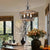 Farmhouse 3-Light Vintage Black Rustic Drum Chandelier for Dining Room, Foyer, Kitchen Island - Bulbs Not Included
