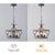Farmhouse 3-Light Vintage Black Rustic Drum Chandelier for Dining Room, Foyer, Kitchen Island - Bulbs Not Included