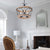 Farmhouse 3-Light Vintage Black Rustic Drum Chandelier for Dining Room, Foyer, Kitchen Island - Bulbs Not Included