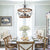Farmhouse 3-Light Vintage Black Rustic Drum Chandelier for Dining Room, Foyer, Kitchen Island - Bulbs Not Included