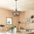 Farmhouse 3-Light Vintage Black Rustic Drum Chandelier for Dining Room, Foyer, Kitchen Island - Bulbs Not Included