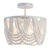 Sefinn Four 3-Light Pre-Assembled Chandelier with Wooded Bead Shade White