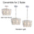 Sefinn Four 3-Light Pre-Assembled Chandelier with Wooded Bead Shade White