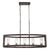 Sefinn Four French Country Farmhouse Chandelier, Oil Rubbed Bronze Unique Pendant Light Fixture with Glass Shade for Dining Room Kitchen Island Living Room, 5-Light, Height Adjustable, 37-in Wide