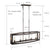 Sefinn Four French Country Farmhouse Chandelier, Oil Rubbed Bronze Unique Pendant Light Fixture with Glass Shade for Dining Room Kitchen Island Living Room, 5-Light, Height Adjustable, 37-in Wide