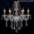 SEFINN FOUR 6-Light Candle Style Classic Crystal Chandelier with Removable Shade for Dining Room Sliver