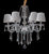 SEFINN FOUR 6-Light Candle Style Classic Crystal Chandelier with Removable Shade for Dining Room Sliver