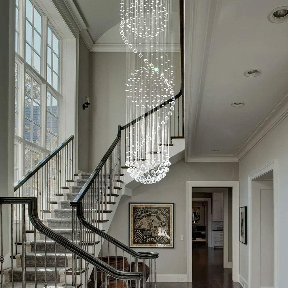 Crystal shop chandelier hallway