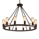 SEFINN FOUR Wagon Wheel 12-Lights Farmhouse Chandelier Celiling Light Pendent Light Fixture