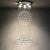 SEFINN FOUR 6-Light Crystal Ceiling Chandelier Flush Mount Light Fixture for Foyer Dining Room Livingroom Staircase