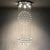 SEFINN FOUR 6-Light Crystal Ceiling Chandelier Flush Mount Light Fixture for Foyer Dining Room Livingroom Staircase