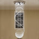 Foyer Chandelier 3 Balls High Ceiling Crystal Chandelier H79" for Entryway