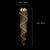 Spiral Design 6 Light Chandeliers with Crystal Accents for High Ceilings, Foyer, Entryway, Staircase, 87" High, Silver