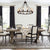 SEFINN FOUR Wagon Wheel 12-Lights Farmhouse Chandelier Celiling Light Pendent Light Fixture