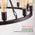 SEFINN FOUR Wagon Wheel 12-Lights Farmhouse Chandelier Celiling Light Pendent Light Fixture
