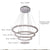 Modern Flush Mount LED Ceiling Pendant, Oval 4 Rings Chandeliers