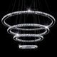 Modern Flush Mount LED Ceiling Pendant, Oval 4 Rings Chandeliers