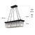 SEFINN FOUR 5 Lights K9 Crystal Chandelier Modern LED Chandelier Light Fixture, Dining Room Living Room